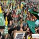 بھارتی وزیر خارجہ کی تقریر کے دوران یو این ہیڈکوارٹرز کے باہر کشمیریوں کا احتجاج